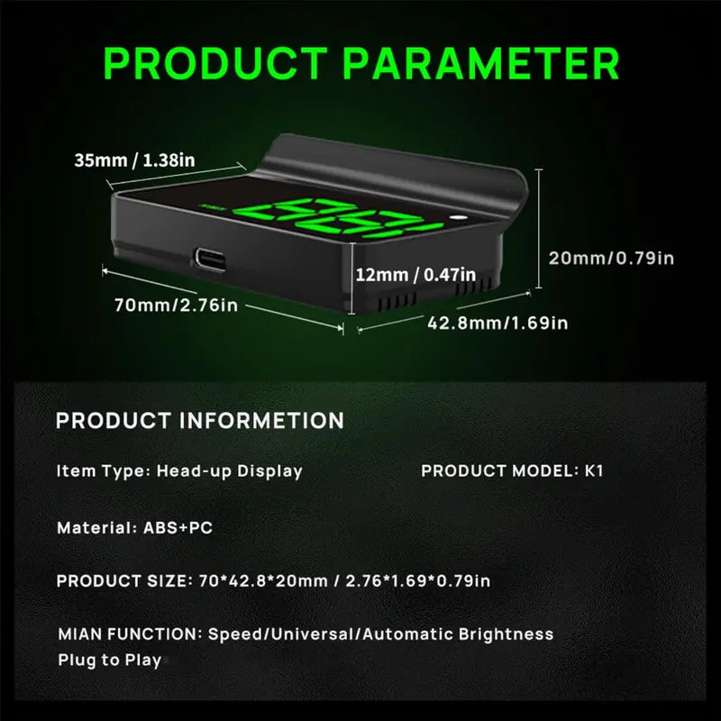 ✨Head up Display Car GPS Digital Speedometer🔮🚘