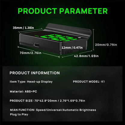 ✨Head up Display Car GPS Digital Speedometer🔮🚘